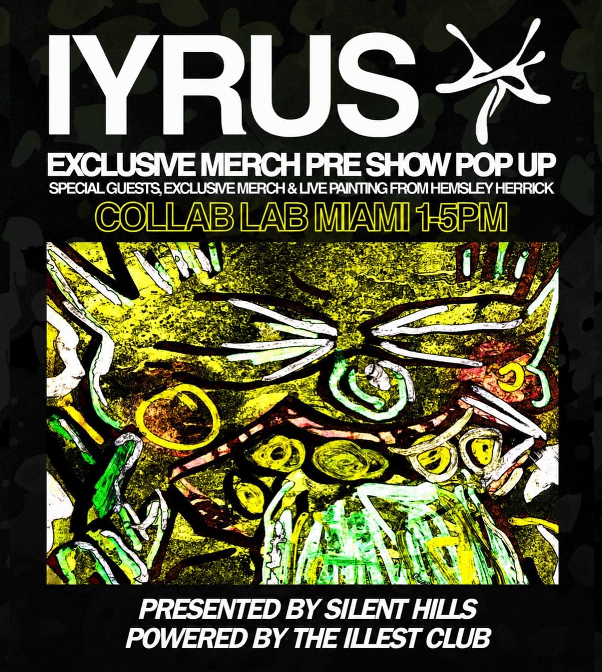IYRUS Pre-Show Pop-up flyer